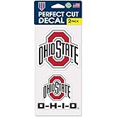 WinCraft NCAA Ohio State University Buckeyes Perfect Cut Decal (Set of 2), 4" x 4"