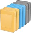 [6 Pack] Inateck 3.5 Inch Anti-Static Hard Drive Case HDD Protective Carrying Box / External Shockproof Storage Case for 3.5 Inch HDD - Gray/Blue/Yellow (HPEx6)