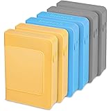 [6 Pack] Inateck 3.5 Inch Anti-Static Hard Drive Case HDD Protective Carrying Box / External Shockproof Storage Case for 3.5 Inch HDD - Gray/Blue/Yellow (HPEx6)