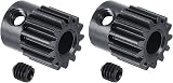 sourcing map 2Pcs 32P 13T Pinion Gear 5mm Shaft Carbon Steel RC Car Boat Drone view 1