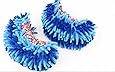 G2PLUS New Arrival Unisex Multifunctional Washable Chenille Fibre House Floor Cleaning Dust Mop Slippers Foot Socks Mop Shoes (Blue)