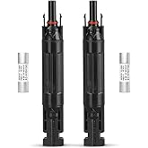 CNLonQcom 30A Solar Fuse Holder Inline IP67 Waterproof Outdoor with 10x38mm Fuse for Solar Panel and Solar Controller DC1000V