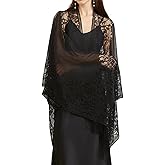 BBRYCTSISEN Lace Shawls and Wraps for Women 1920s Pashmina Cape Cardigan for Evening Wedding Gatsby Costume Party