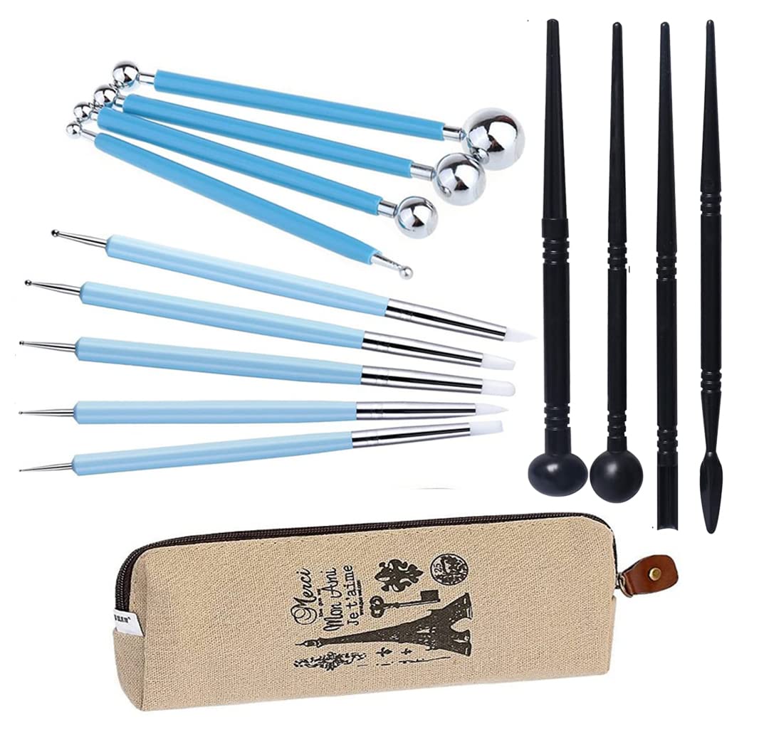 Mandala Dotting Painting Tools,Ball Stylus Dotting Tools,Polymer Clay Sculpting, Modeling Clay Tools Set for Engraving, Embossing, Shaping