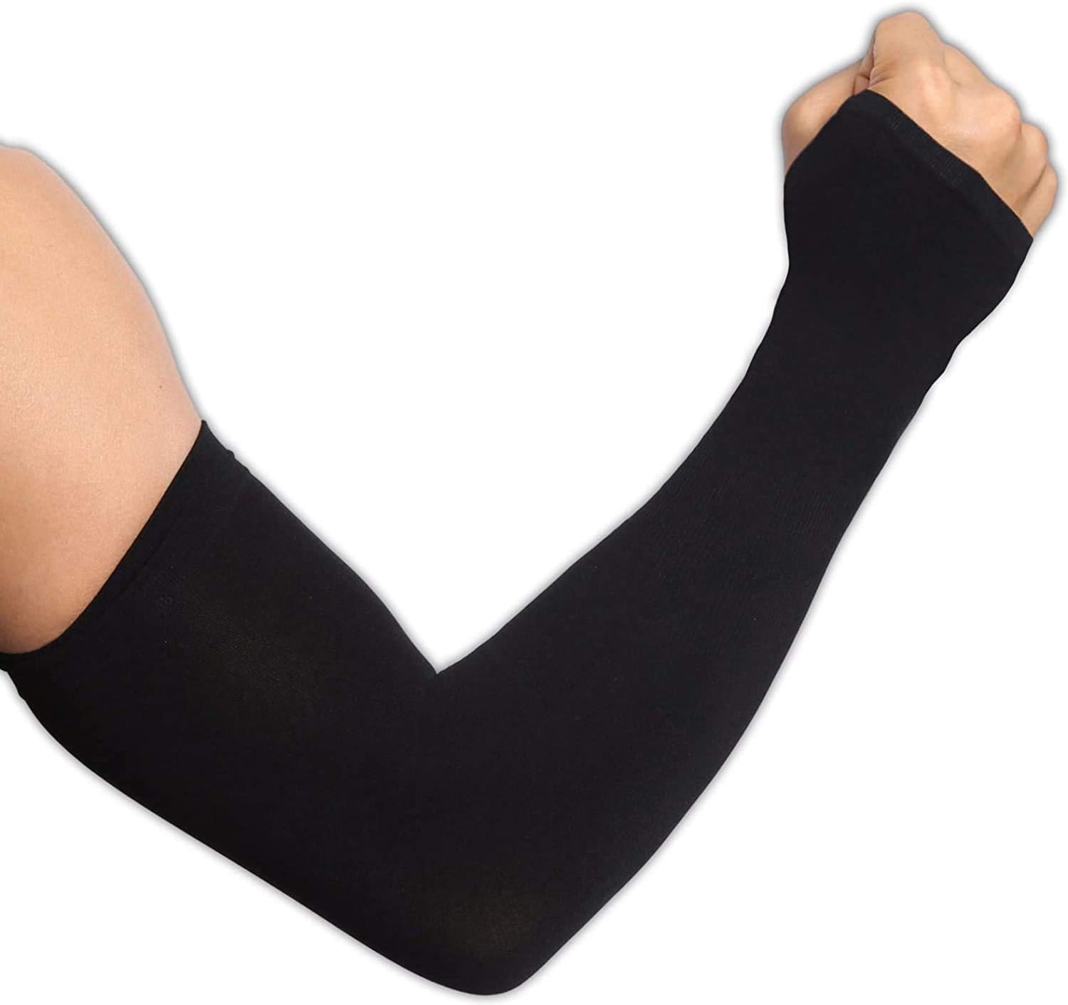 UV Sun Protection Arm Sleeves for Men & Women - Sports Compression Cooling Arm Shield with Hand Cover for Running & Cycling