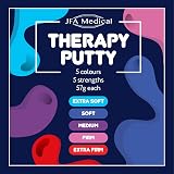 JFA Medical Therapy Exercise Putty 5 Strengths 57g Tubs - Colour-Coded view 2