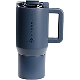 HydroJug Coffee Traveler 20 oz - Leak-Resistant, Ceramic-Lined Insulated Travel Coffee Mug for Hot or Cold Drinks with Flip Lid & Handle, Dishwasher Safe Coffee Tumbler, Cascade