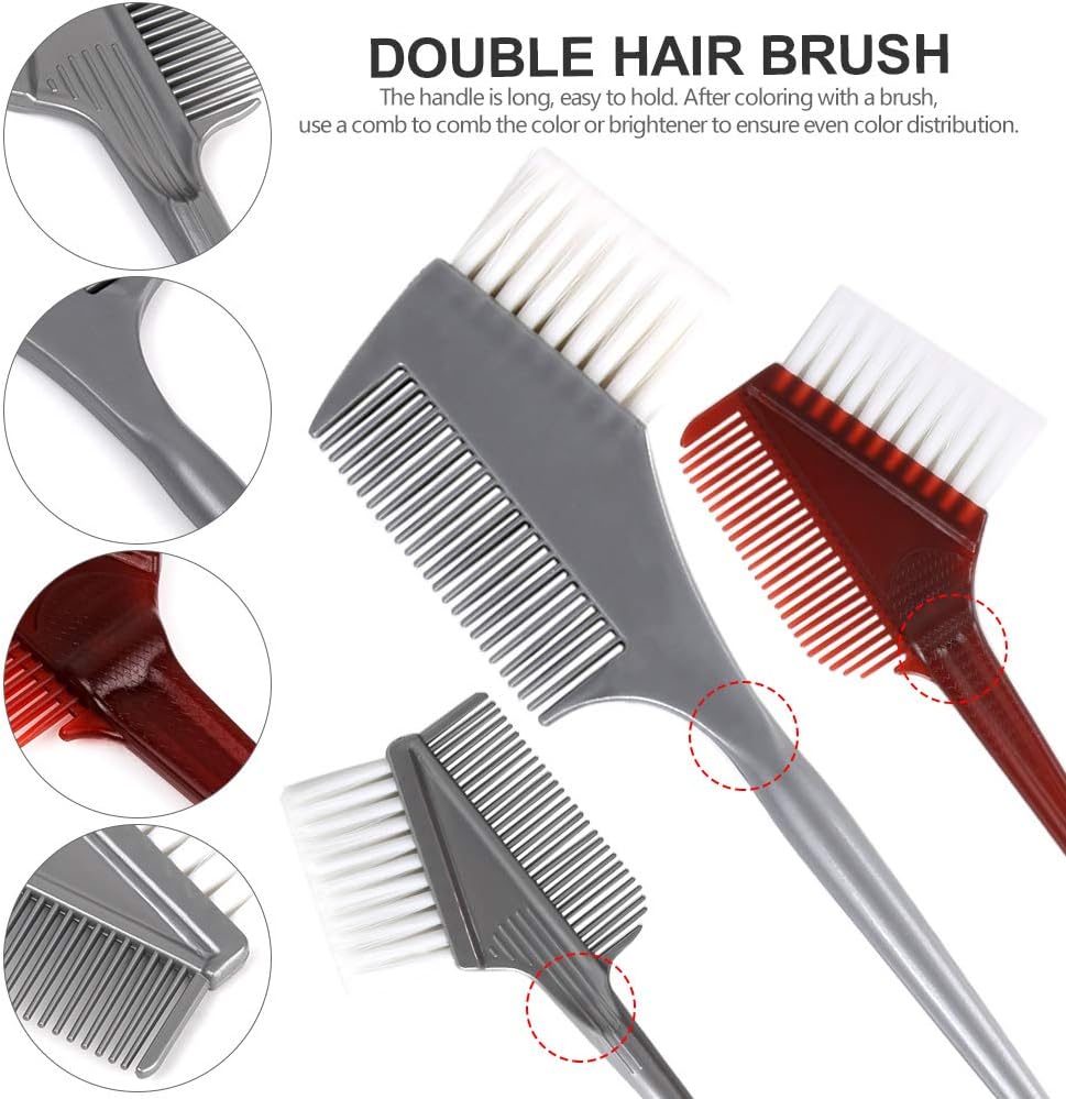 Hair Color Brush and Bowl Set, YGDZ Hair Dye Brush and Bowl Set, Professional Salon Hair Coloring Dyeing Kit, 4pcs Hair Tint Brushes & 2pcs Mixing Bowls: Kitchen & Dining