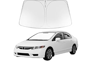 Proadsy 2025 Upgrade Windshield Sun Shade Custom Fit 2006-2011 Civic Foldable Front Sunshade Protector Sun Visor Blocks UV Ra