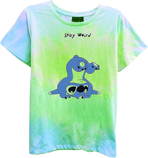 Amazon ディズニー レディース リロ アンド スティッチシャツ レディース クラシック リロ アンド スティッチ ファッションtシャツ リロ アンド スティッチ 半袖tシャツ Us サイズ Small Tシャツ カットソー 通販