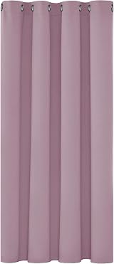 Deconovo Thermal Insulated Blackout Curtain 52x54 Pink Ring Top 1 Panel