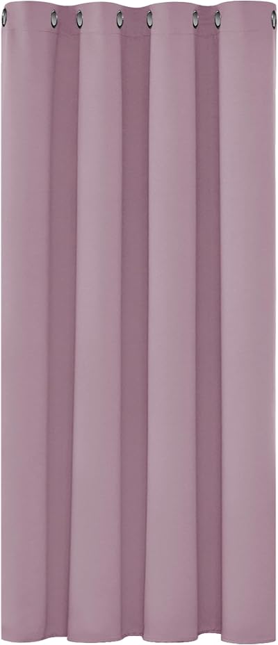 Deconovo Thermal Insulated Blackout Curtain 52x54 Pink Ring Top 1 Panel