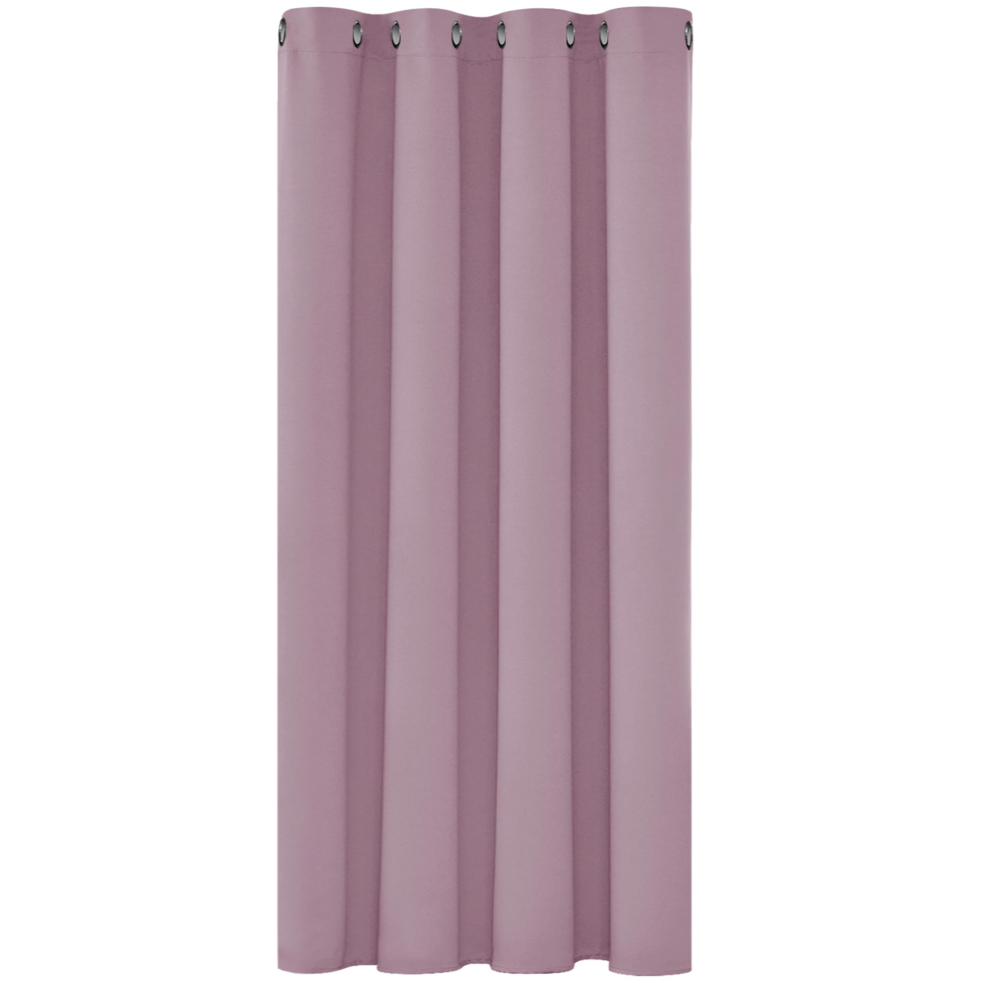 Deconovo Thermal Insulated Blackout Curtain Fabric Ring Top Eyelet Curtain for Bedroom Windows 52"x 54" Baby Pink 1 PANEL — image 1