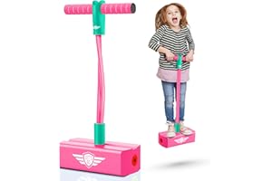 CUUGO LET'S GO! CG Jumping Promotes Growing Taller- Pogo Stick Foam Pogo Jumper for Kids, Toys for 3-12 Year Old Boys Girls Outdoor Toys Indoor Toys Fun Gifts Christmas Stocking Stuffers Gifts