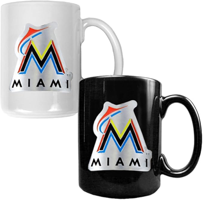 MLB Mug (Set of 2) MLB Team Florida Marlins Coffee Cups