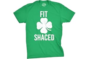 CRAZY DOG T-SHIRTS Mens Fit Shaced Funny Irish Clover Shamrock Saint Patricks Day Drinking T Shirt
