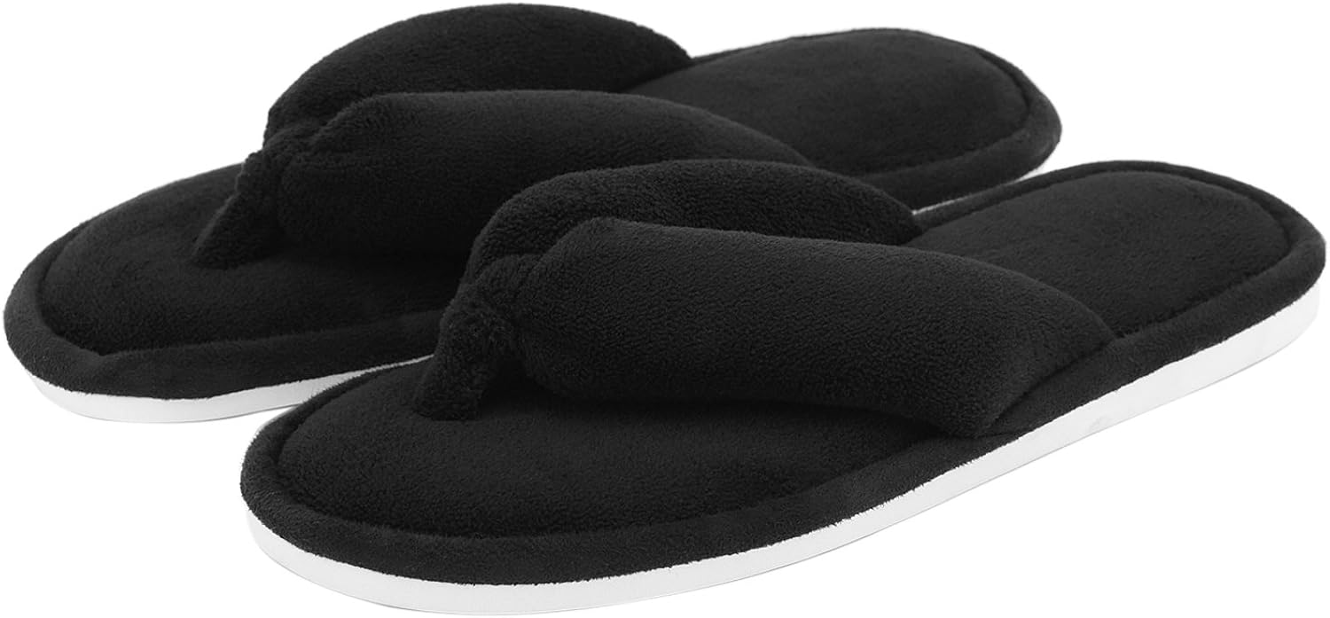 fleece thong slippers