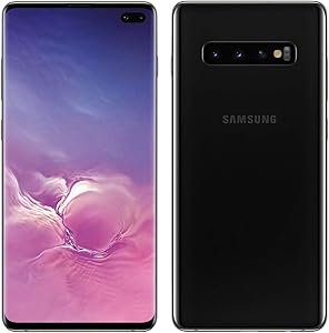 Samsung Galaxy S10+ Plus 128GB+8GB RAM SM-G975F/DS Dual Sim 6.4" LTE Factory Unlocked Smartphone International Model (Prism Black) (Renewed)