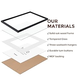 16x20 Black Picture Frame for Wall, 16"x20" Oak