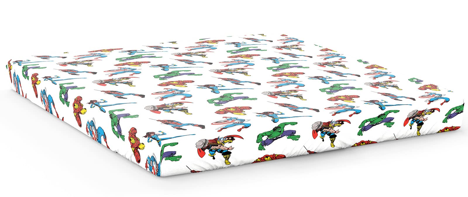 Jay Franco Marvel Comics Avengers Comic Cool 100% Cotton Double Fitted Sheet