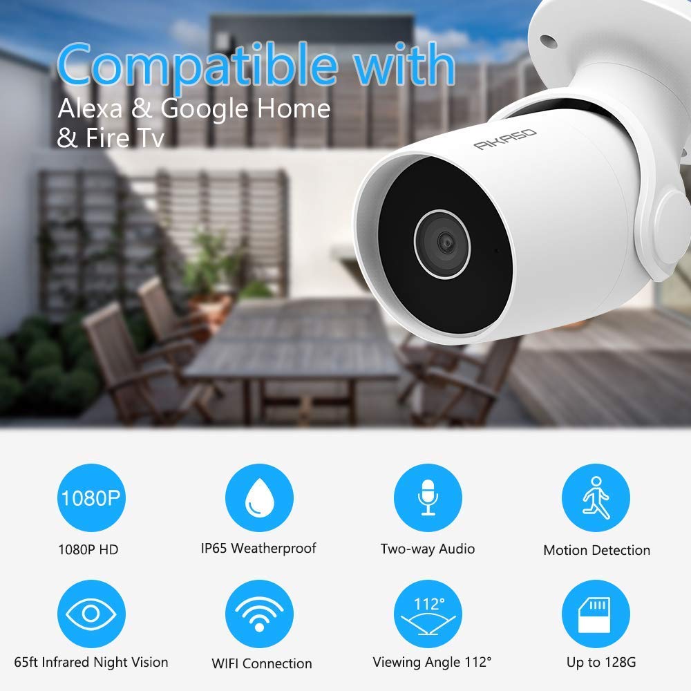 wireless security cameras compatible with google home