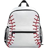 Toddler Kids Backpack Baseball Pattern 12 Inch Preschool Backpack School Bag Mini Casual Daypack for Boy Girl