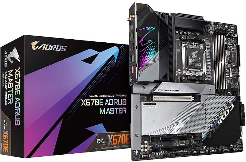 Gigabyte X670E AORUS MASTER Motherboard AM5 Ryzen 8000 DDR5 Wi-Fi 6E PCIe 5.0