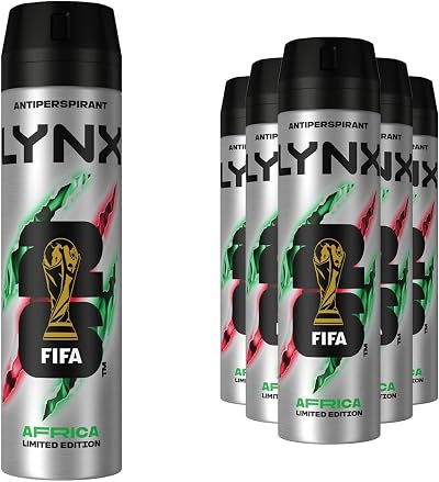 Lynx Africa XL Antiperspirant Deodorant Spray 200ml 6 Pack