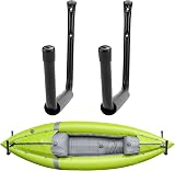 QWORK 4 Pcs Garage Ladder Kayak Storage Hooks 39cm Heavy Duty Wall Mounted 30KG view 2