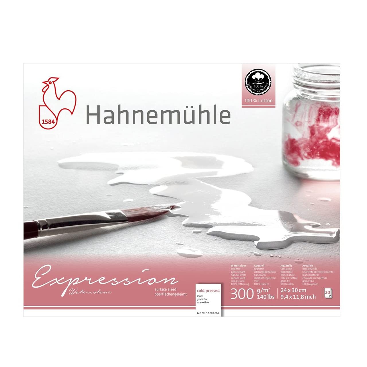 Hahnemuhle Watercolour Block, White, Large