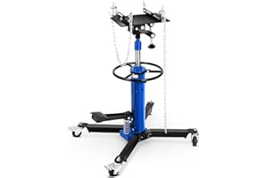 TackView 1100 LBS Hydraulic Transmission Jack, 33"-69" Telescopic Lift, 360° Swivel Casters, Auto Repair Shop/Garage Hoist