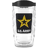 Tervis Army Seal Made in USA Double Walled Insulated Tumbler Travel Cup Keeps Drinks Cold & Hot, 10oz Wavy, Classic