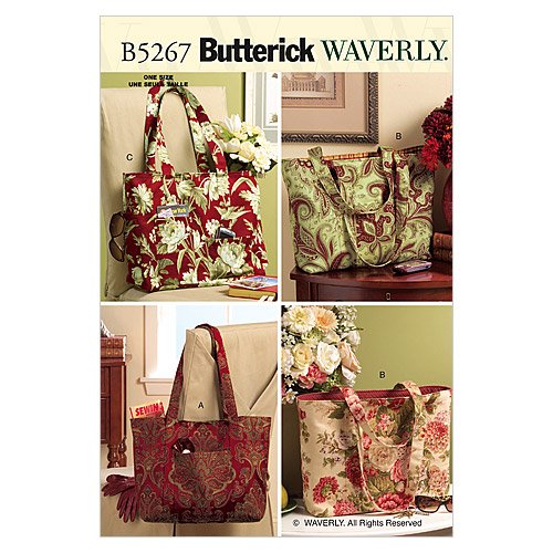 BUTTERICK PATTERNS B5267 Totes, One Size Only