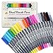 Cedar Markers Dual Tip Brush Pens. 21 Calligraphy Pen Set. Fine liner and Brush Tip Markers. Colored Pens, Art Pens for Adult Coloring Book and Bullet Journal. (21)