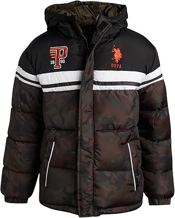 polo bubble vest with hood