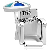 ZakiaHo Love Travel Beach Chair Umbrella Vacation Charms Bead for Bracelets Compatible with Pandora Bracelets for Women