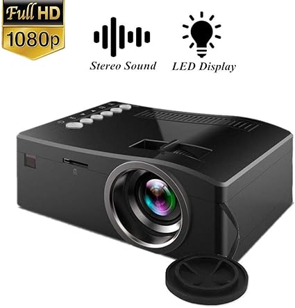 Proyector, Proyector 1080P Mini 2400 Lux Portátil Proyector De ...