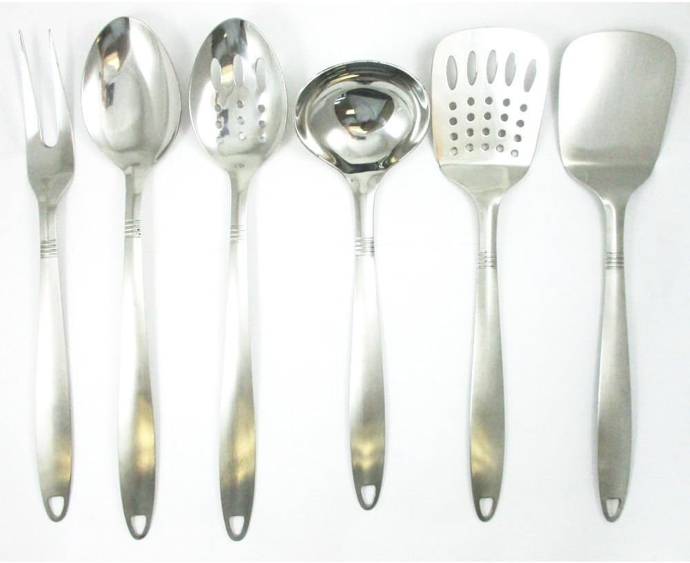 unknwon 6 Stainless Steel Kitchen Cooking Utensil Set Serving Tools Server Spatula Spoon