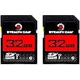 STEALTH CAM SD Card - High-Speed Data Transferring Storage Game Trail Hunting Scouting Photo Video Recording Cameras, 32GB SD Card (2 Pack)