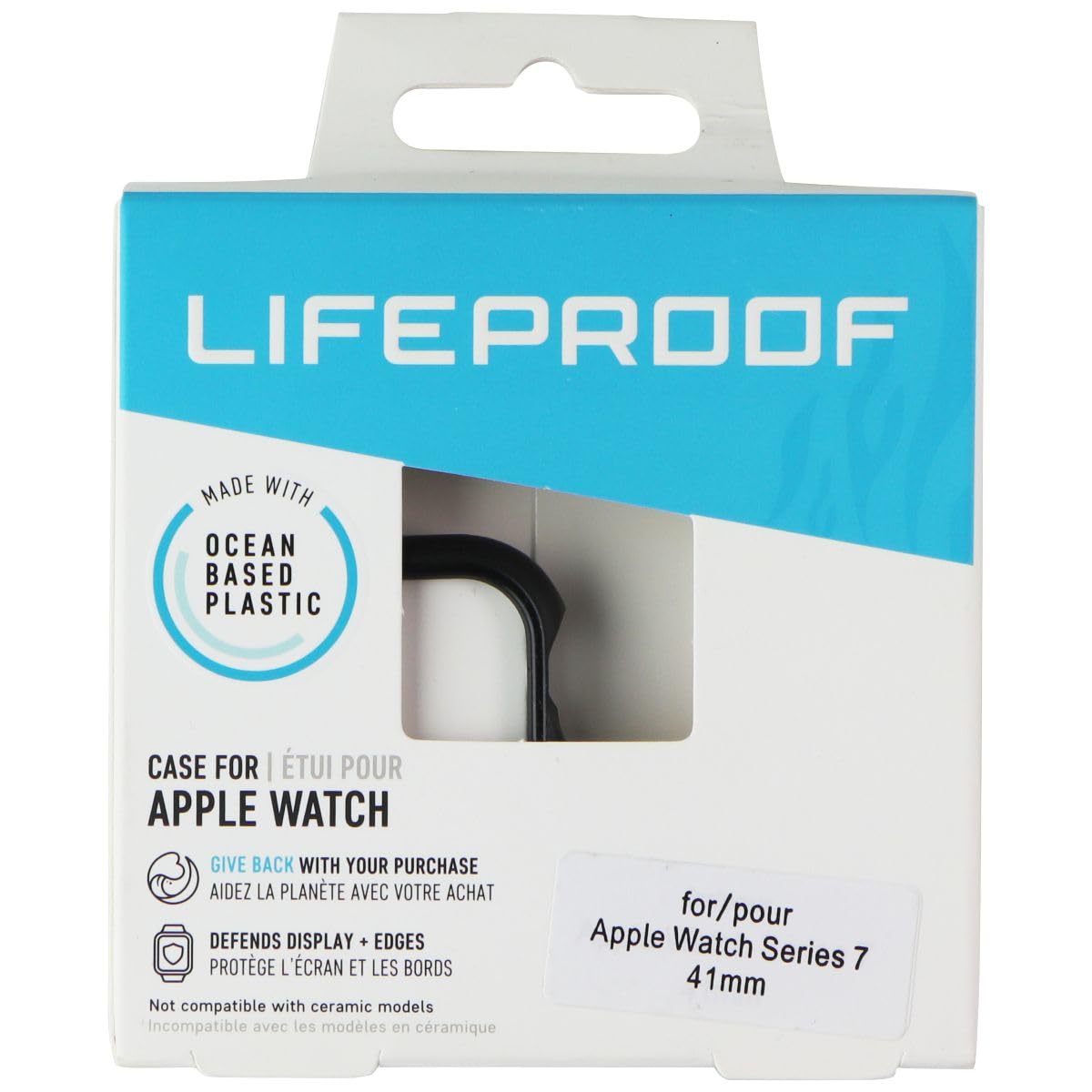 LifeProof Case for Apple Watch Series 8/7 41mm, Shockproof, Drop Proof, Guards Display and Edges, Sustainably Made, Black