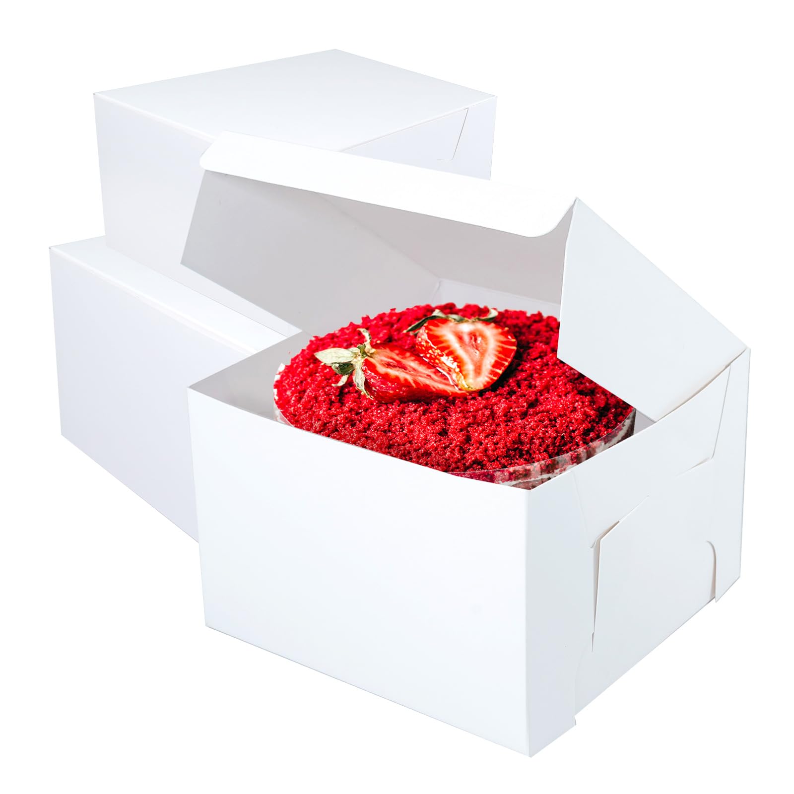 12"x12"x6" White Cake Box, Pack of 12
