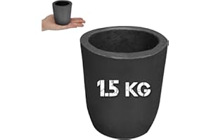 1.5 Kg Silicon Carbide Graphite Crucibles for Melting Metal Steel Gold Silver Copper Brass Aluminum Lead Iron Casting Refinin