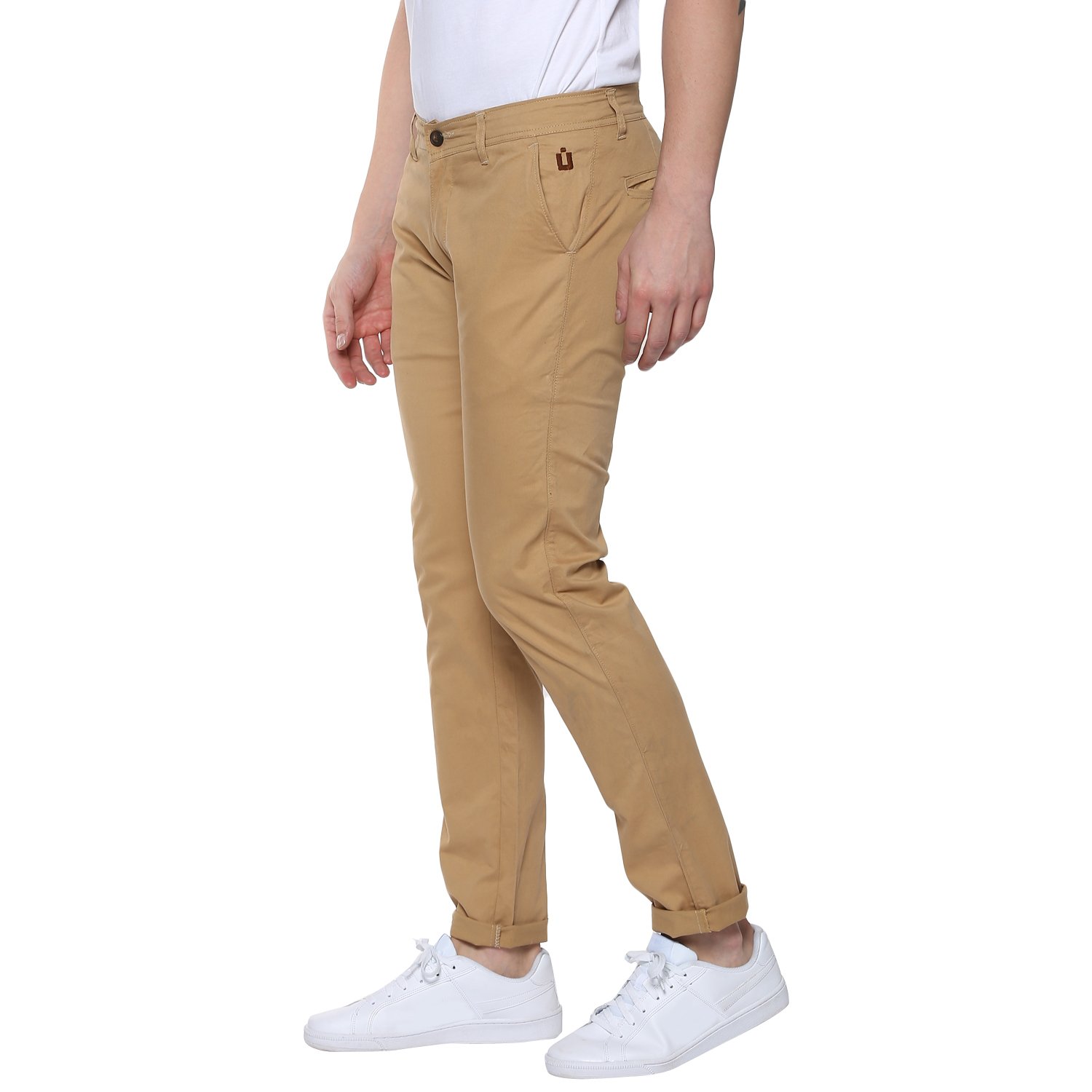 urbano fashion men's cotton slim fit stretchable casual chinos chino-fba_black