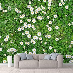 Wall Mural Garden Lawn Green Grass Natural Scenery Removable Self-Adhesive Large Wallpaper - 66x96 inches