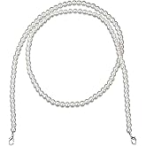47 Inch Imitation Pearl Beaded Wallet with Crossbody Chain 10mm Pearl Handle Chain Accessory with Metal Buckle for Handbag Clutch Evening Bag