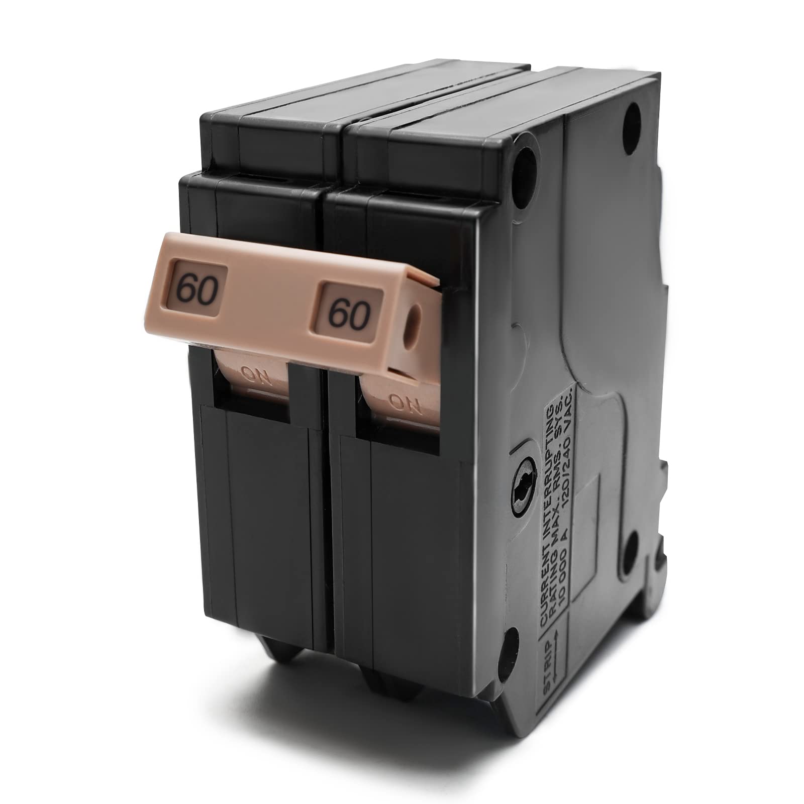 Photo 1 of 260 2-Pole 60-Amp Circuit Breaker, Type 3/4-Inch Plug-On Molded Case Circuit Breaker, Thermal Magnetic Protection, 10 KAIC, 120/240V, fit Load Centers by SOYGN
