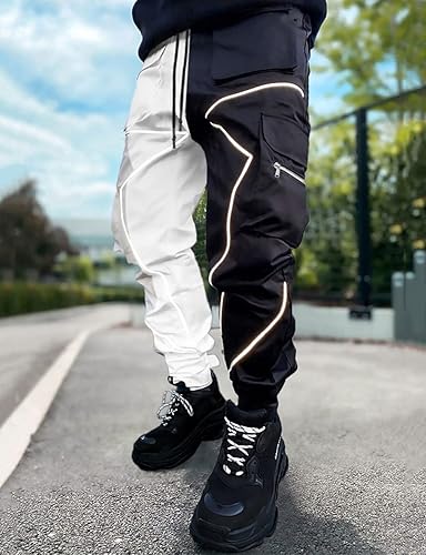 Mens Cargo Pants Hip Hop Techwear Harem Pant Jogger Sweatpants