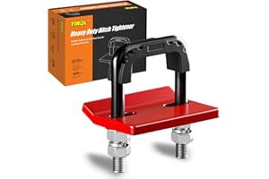 TIROL Hitch Tightener Anti-Rattle Clamp - Heavy Duty Hitch Stabilizer for 1.25" to 2" Trailer Hitches Reduce Movement on Hitch Mount Hitch Tray Cargo Carrier Bike Rack, RV Trailer Accessories (Red)