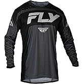 Fly Racing Men's Lite Motocross & Mountain Bike Jersey - Protective Jersey for Dirt Bike, MTB, BMX and Motorcycle Riding Charcoal/Black