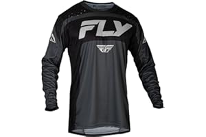 Fly Racing Men's Lite Motocross & Mountain Bike Jersey - Protective Jersey for Dirt Bike, MTB, BMX and Motorcycle Riding Charcoal/Black